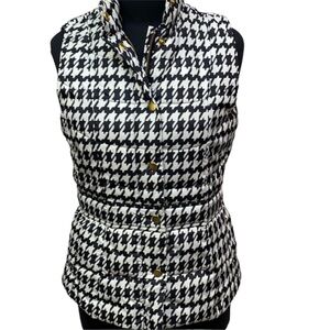 Madison Quilted Black White Vest
